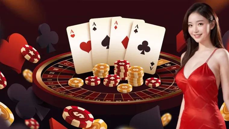 Promotional banner showing casino bonuses